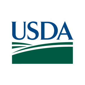 USDA logo with stylized green fields on a white background.
