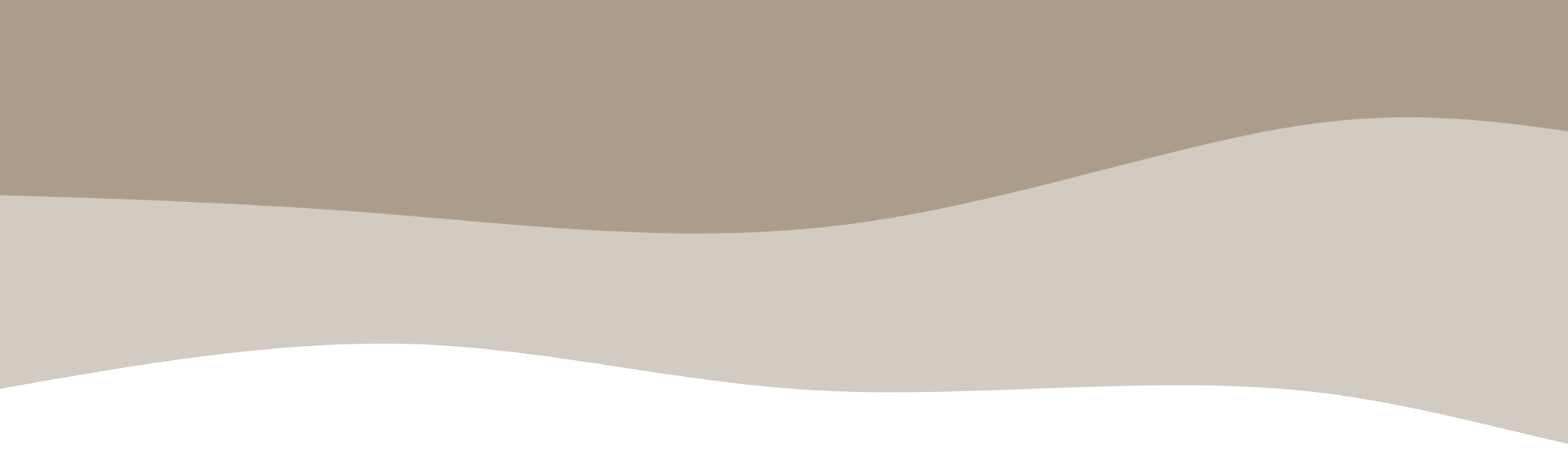 Three wavy horizontal layers in brown, beige, and white.