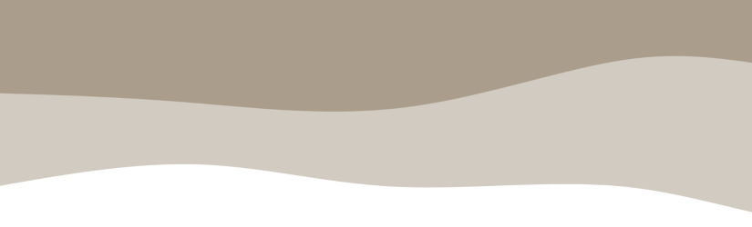 Three wavy horizontal layers in brown, beige, and white.